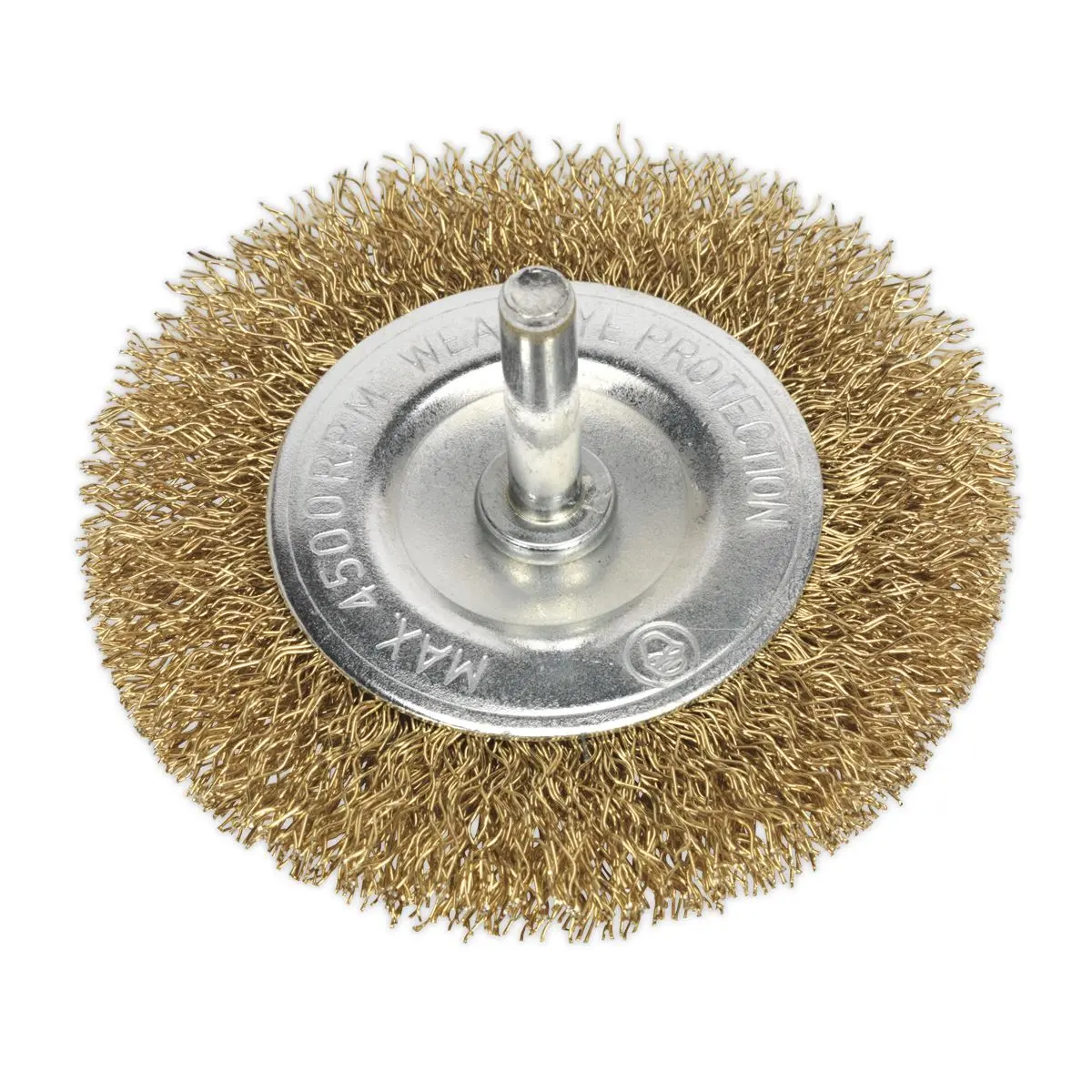 Sealey Crimped Flat Wire Brush Ø75mm Ø6mm Shaft
