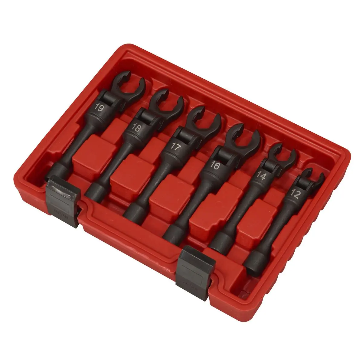 Sealey Flexi-Head Flare Nut Diesel Injection Wrench Set 6pc 3/8"Sq Drive - Image 7