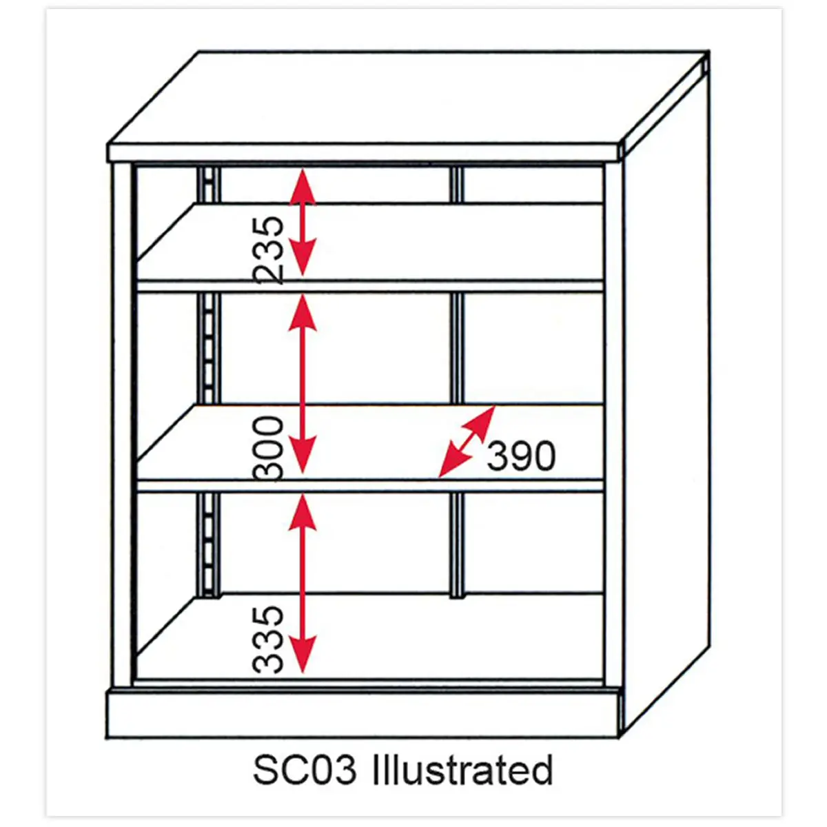 Sealey Floor Cabinet 2 Shelf 2 Door - Image 5