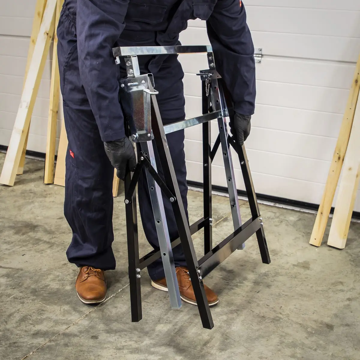 Sealey Fold Down Telescopic Trestle 200kg Capacity - Image 6