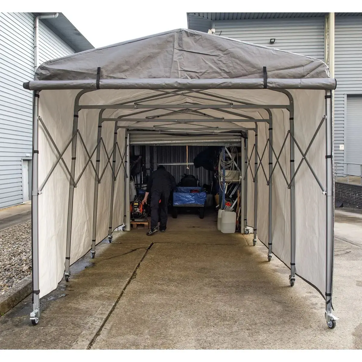 Sealey Extending Steel Garage Extension 2.5 x 4.5 x 2.5m - Image 2
