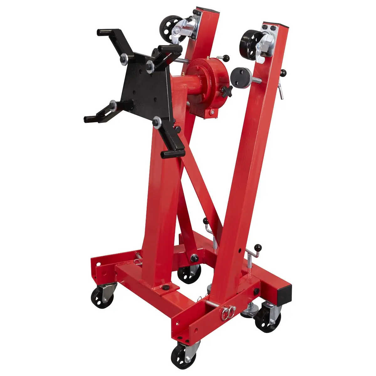 Sealey Folding 360º Rotating Engine Stand with Geared Handle Drive 680kg Capacity - Image 6