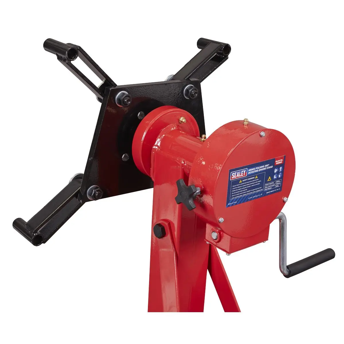 Sealey Folding 360º Rotating Engine Stand with Geared Handle Drive 680kg Capacity - Image 9