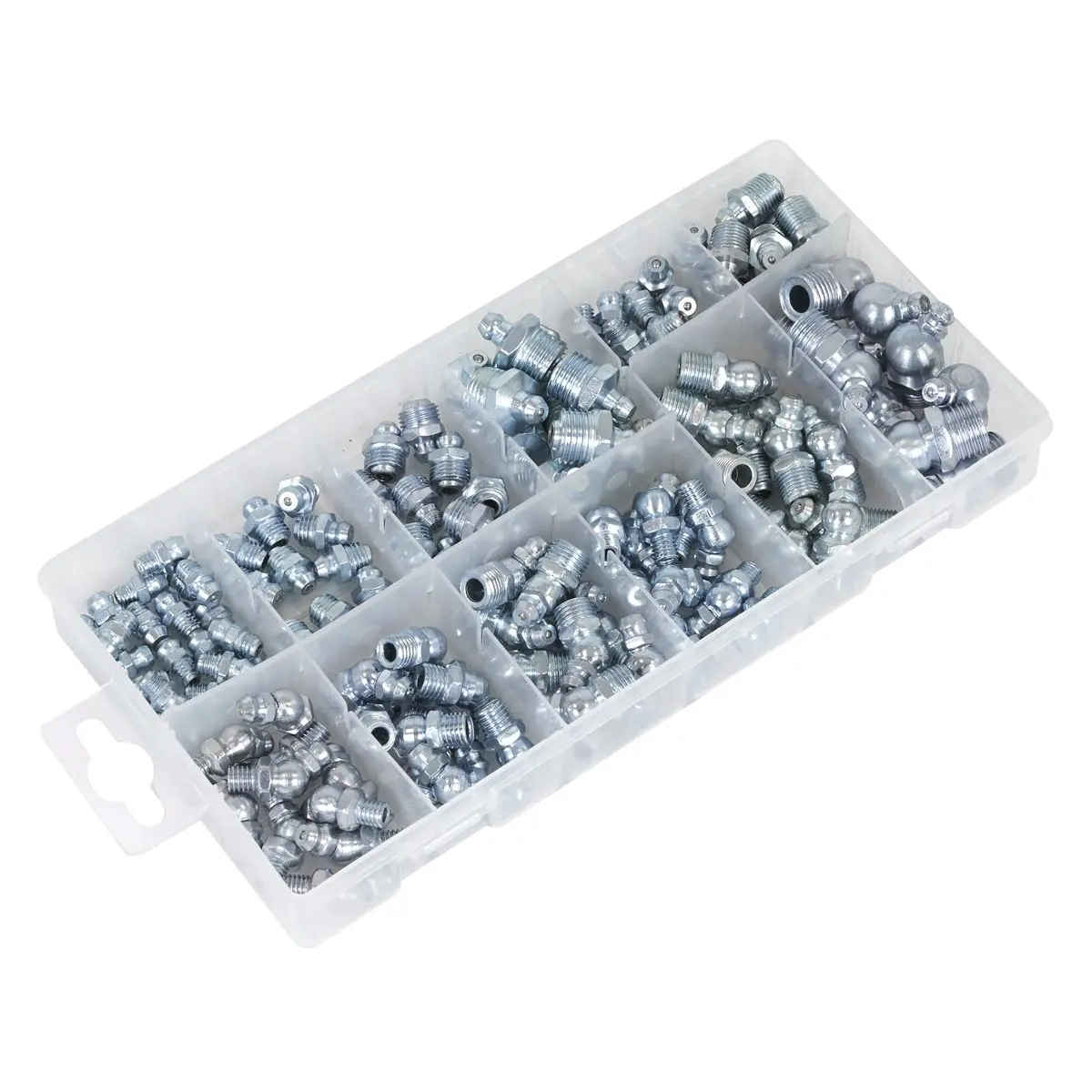 Sealey Grease Nipple Assortment 130pc - Metric, BSP & UNF - Image 4