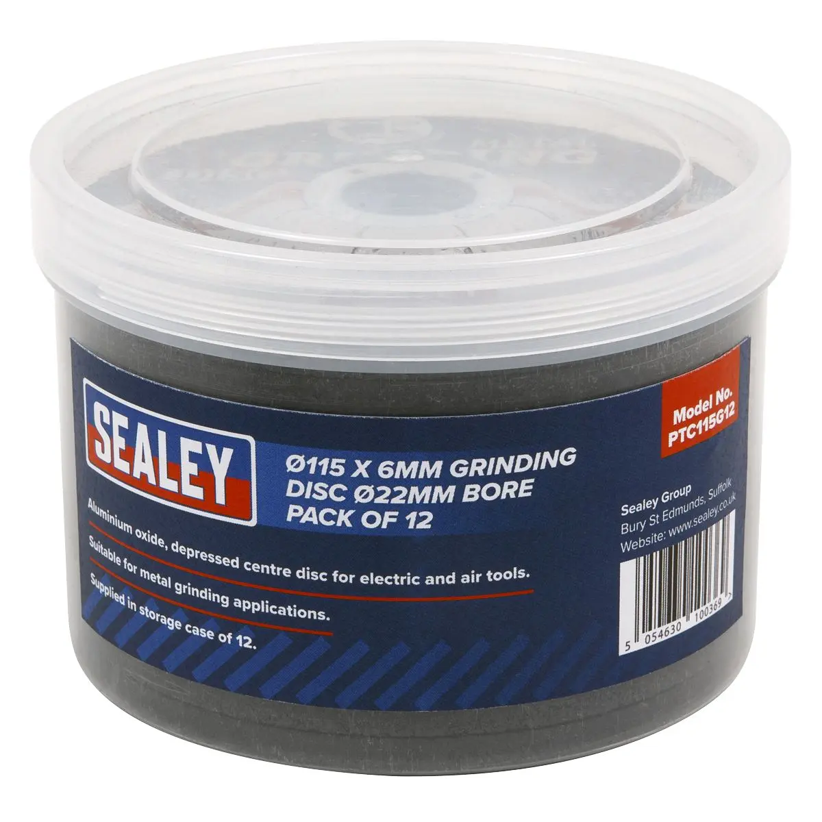 Sealey Grinding Disc Ø115 x 6mm Ø22mm Bore - Pack of 12 - Image 4