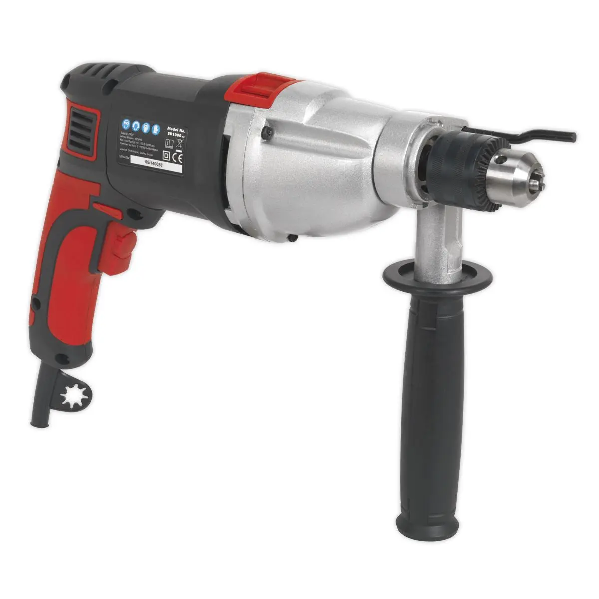 Sealey Hammer Drill Ø13mm 2 Mechanical/Variable Speed 1050W/230V - Image 5