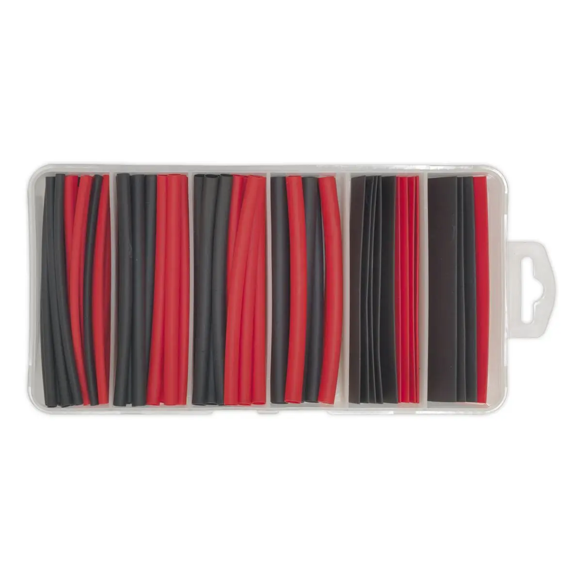 Sealey Heat Shrink Tubing Assortment 95pc 100mm Black & Red - Image 4