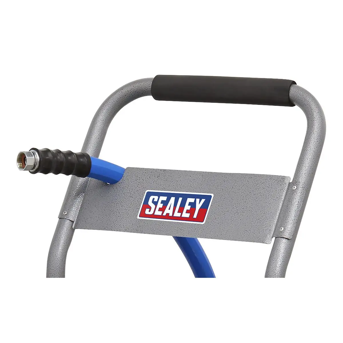 Sealey Heavy-Duty Hose Reel Cart with 50m Heavy-Duty Ø19mm Hot & Cold Rubber Water Hose - Image 2