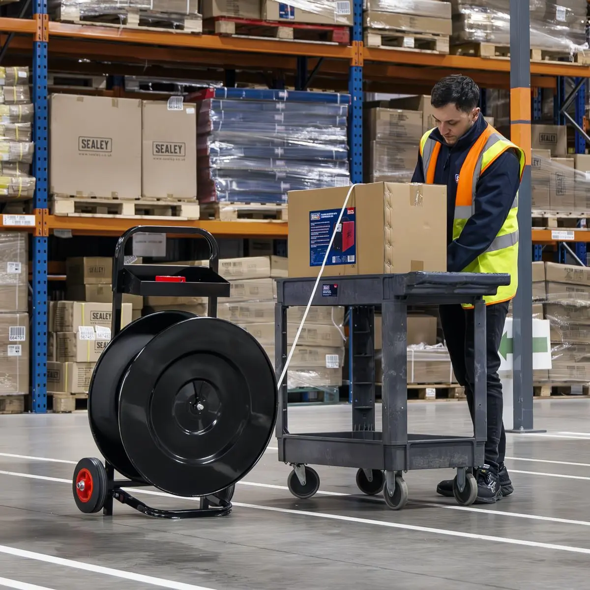 Sealey Heavy-Duty Mobile Strapping Dispenser - Image 2