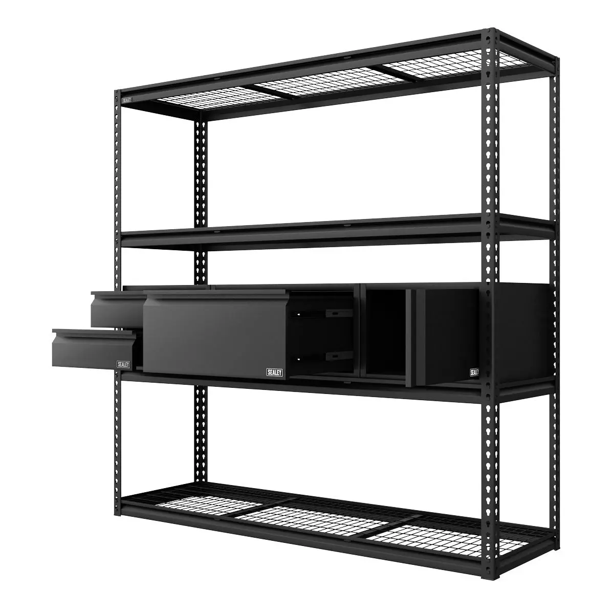 Sealey Heavy-Duty Modular Racking Kit with 3 Storage Units - Image 8