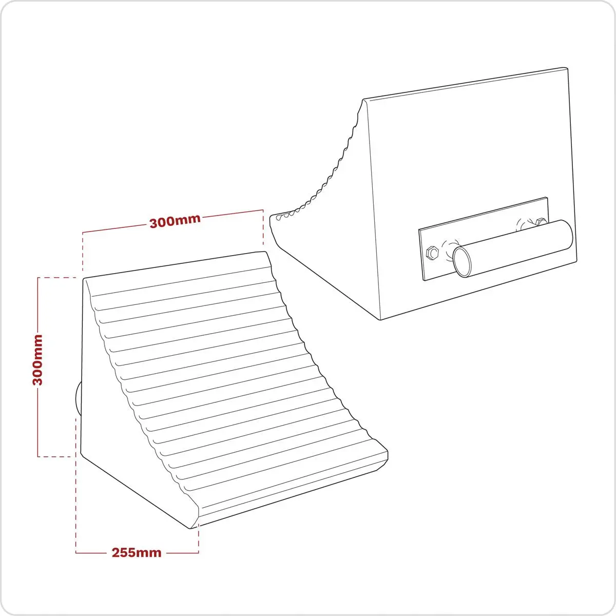 Sealey Heavy-Duty Rubber Wheel Chock - Single - Image 2