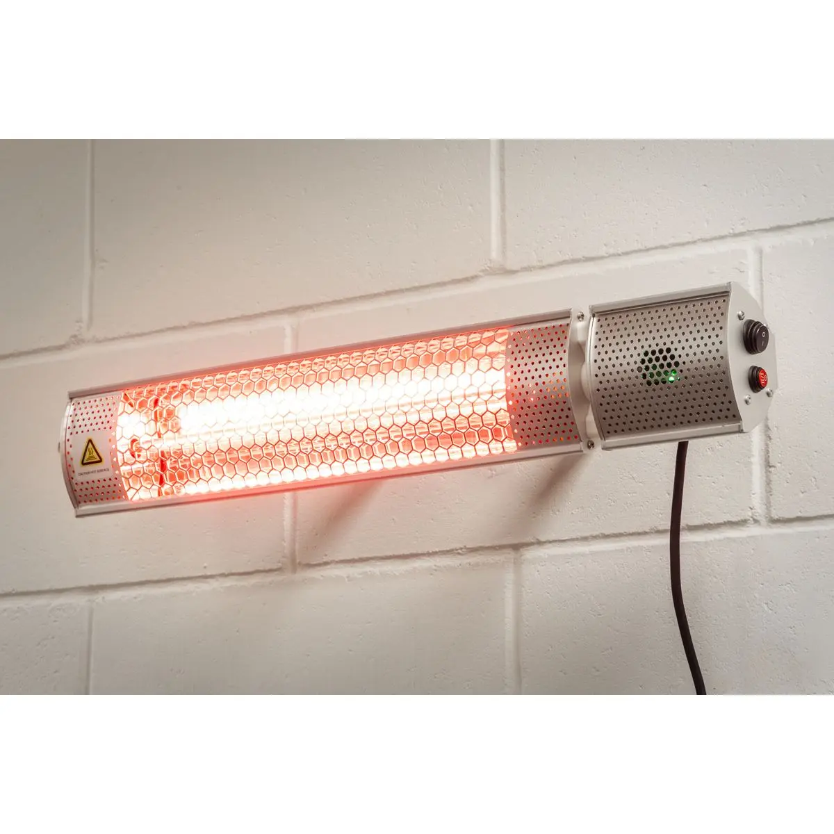 Sealey High Efficiency Infrared Short Wave Wall Mounting Heater 2000W - Image 9