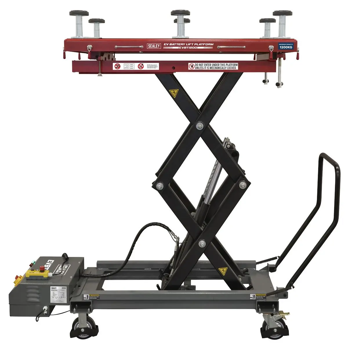 Sealey High Lift EV Battery Lift/Hydraulic Platform Truck 1200kg Capacity - Image 3
