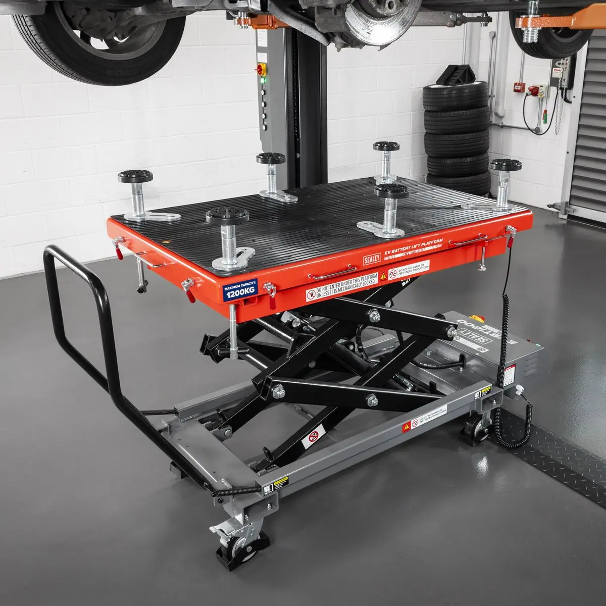 Sealey High Lift EV Battery Lift/Hydraulic Platform Truck 1200kg Capacity - Image 9