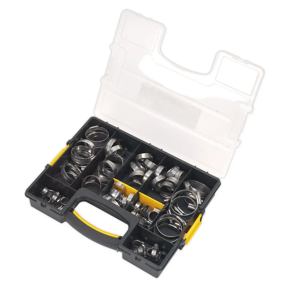 Sealey Hose Clip Assortment 90pc Stainless Steel Ø10-57mm - Image 2