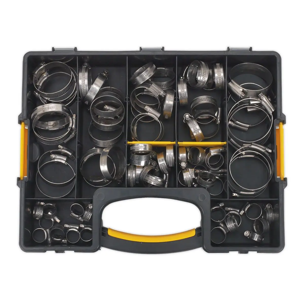 Sealey Hose Clip Assortment 90pc Stainless Steel Ø10-57mm - Image 3