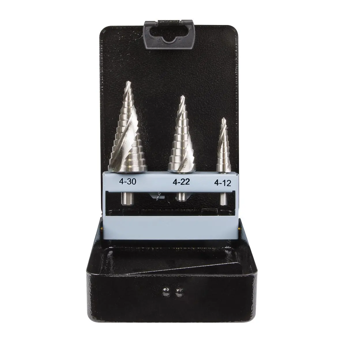 Sealey HSS 4341 Step Drill Bit Set 3pc Spiral Flute - Image 2