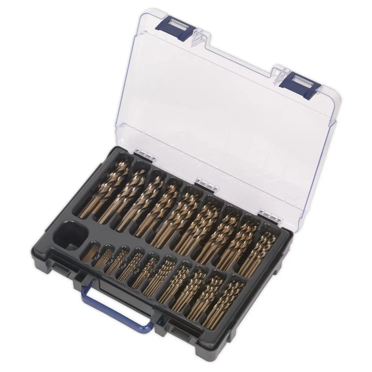 Sealey HSS Cobalt Fully Ground Drill Bit Assortment 170pc Ø1-10mm - Image 2