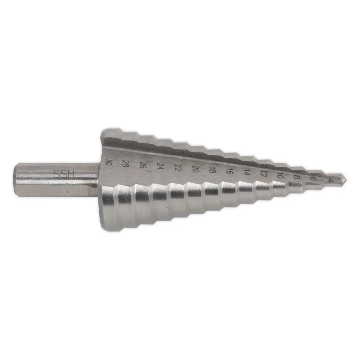 Sealey HSS M2 Step Drill Bit 4-30mm Double Flute - Image 2