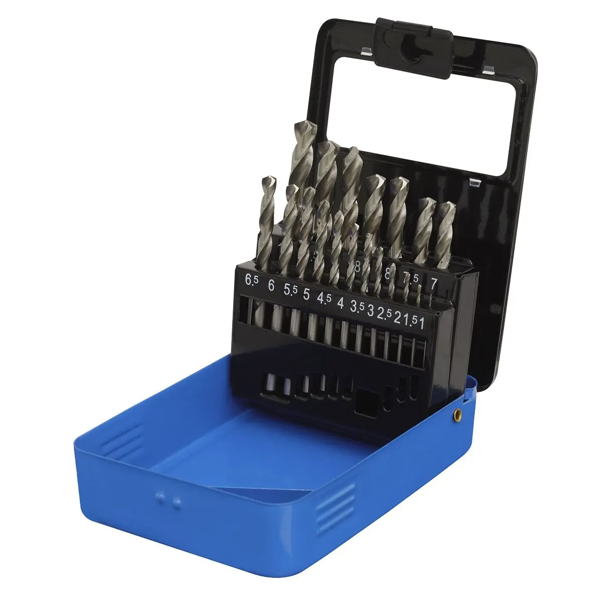 Sealey HSS Split Point Fully Ground Drill Bit Set 19pc Metric - Image 3