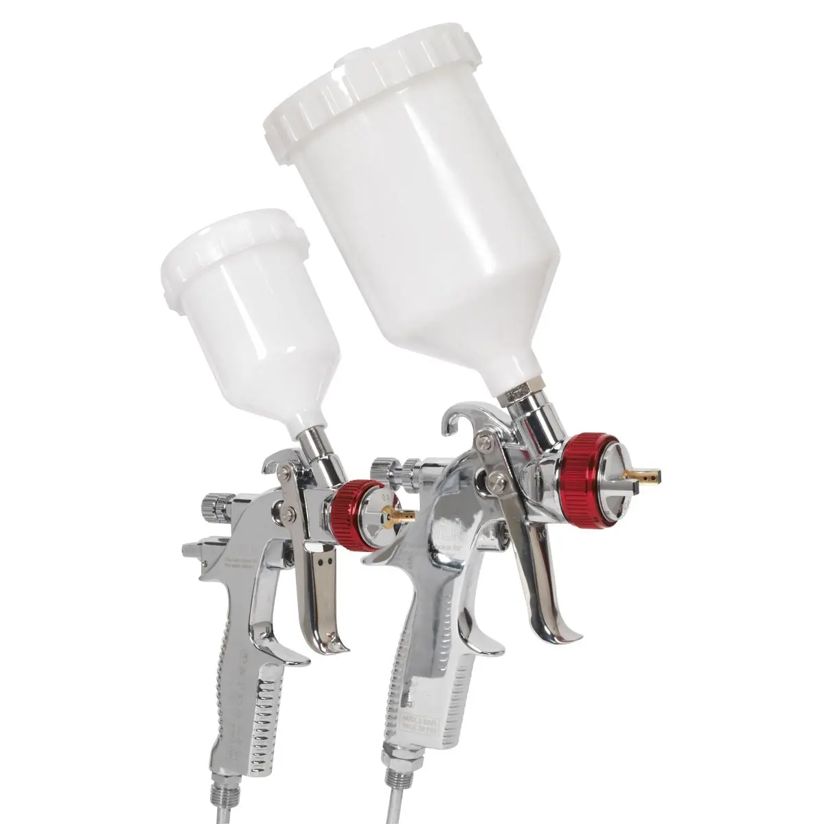 Sealey HVLP Gravity Feed Top Coat/Touch-Up Spray Gun Set - Image 4