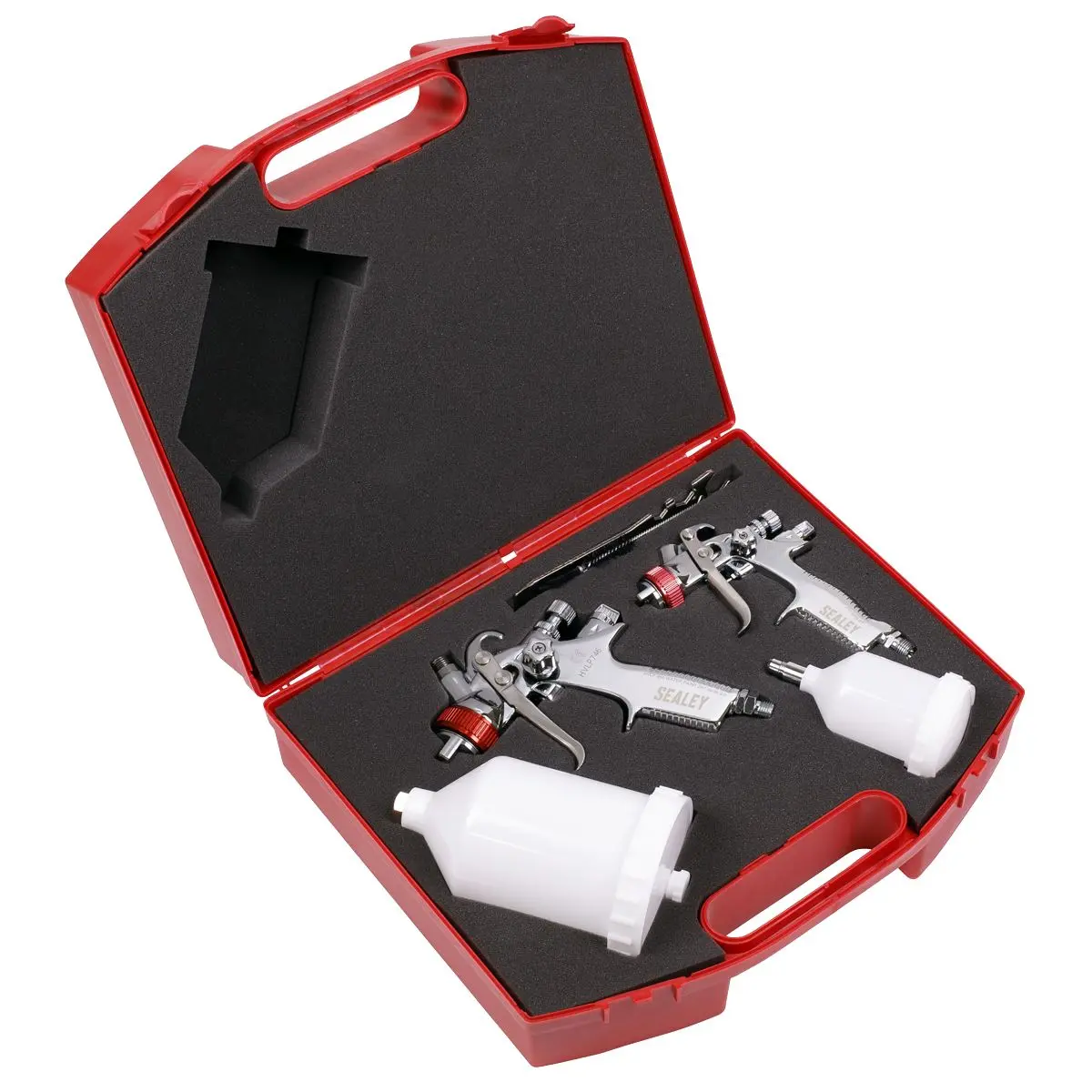 Sealey HVLP Gravity Feed Top Coat/Touch-Up Spray Gun Set - Image 6
