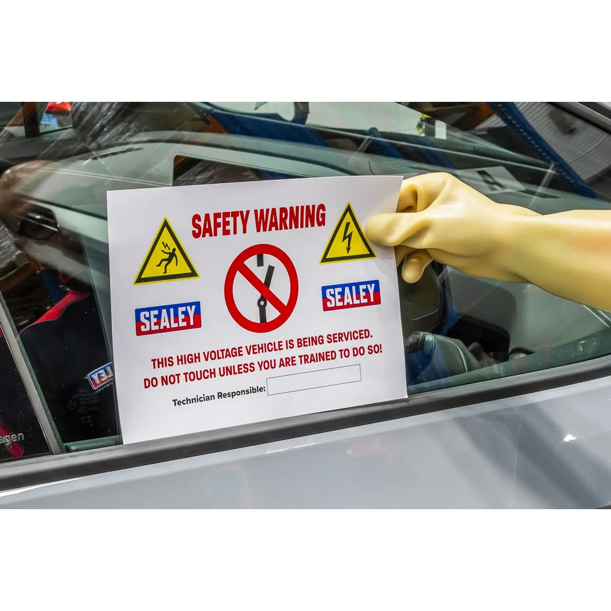Sealey Hybrid/Electric Vehicle Warning Sign - Image 5