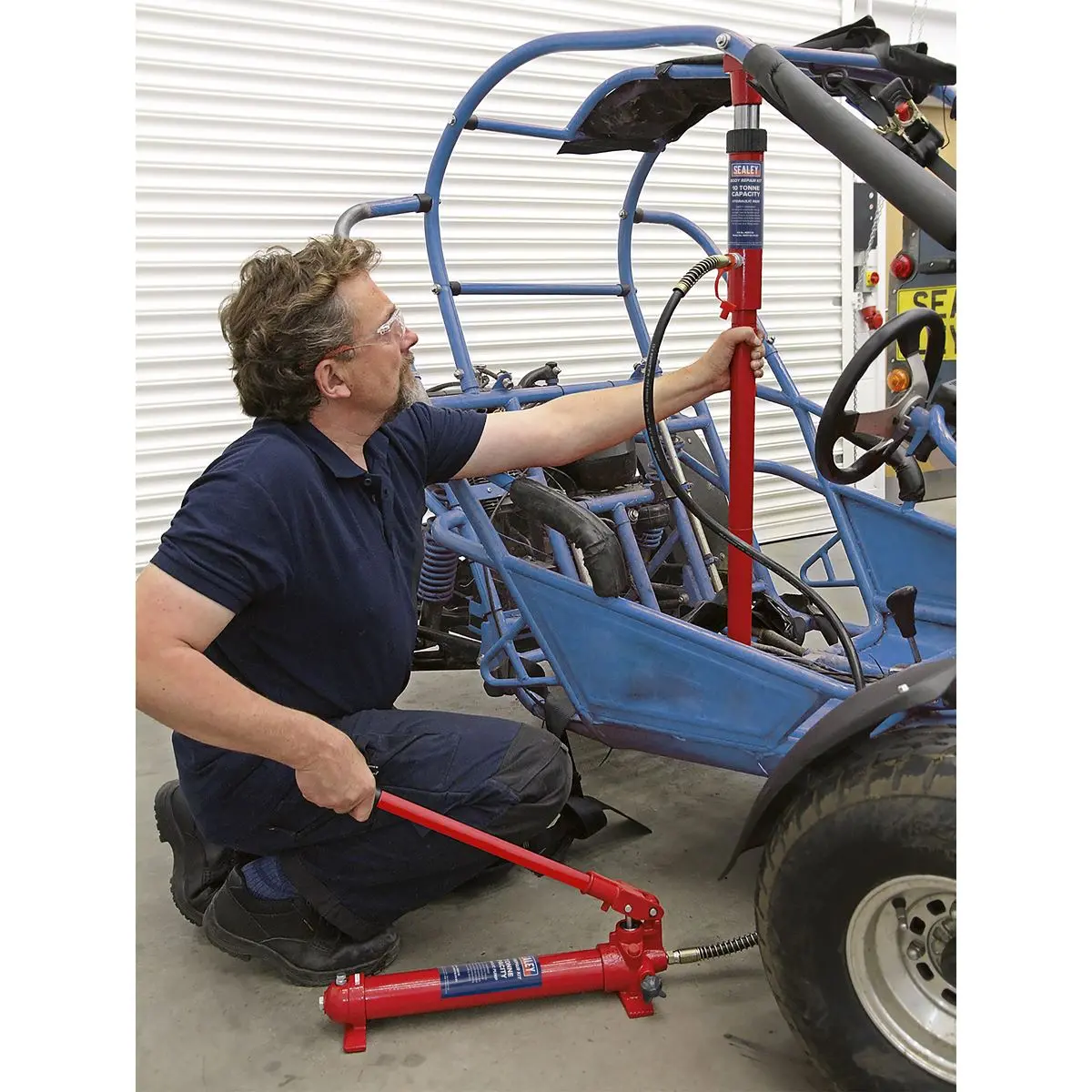 Sealey Hydraulic Body Repair Kit 10 Tonne Snap Type - Image 2