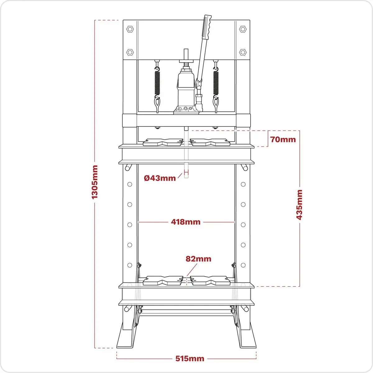 Sealey Hydraulic Floor Type Press 10 Tonne - Image 5