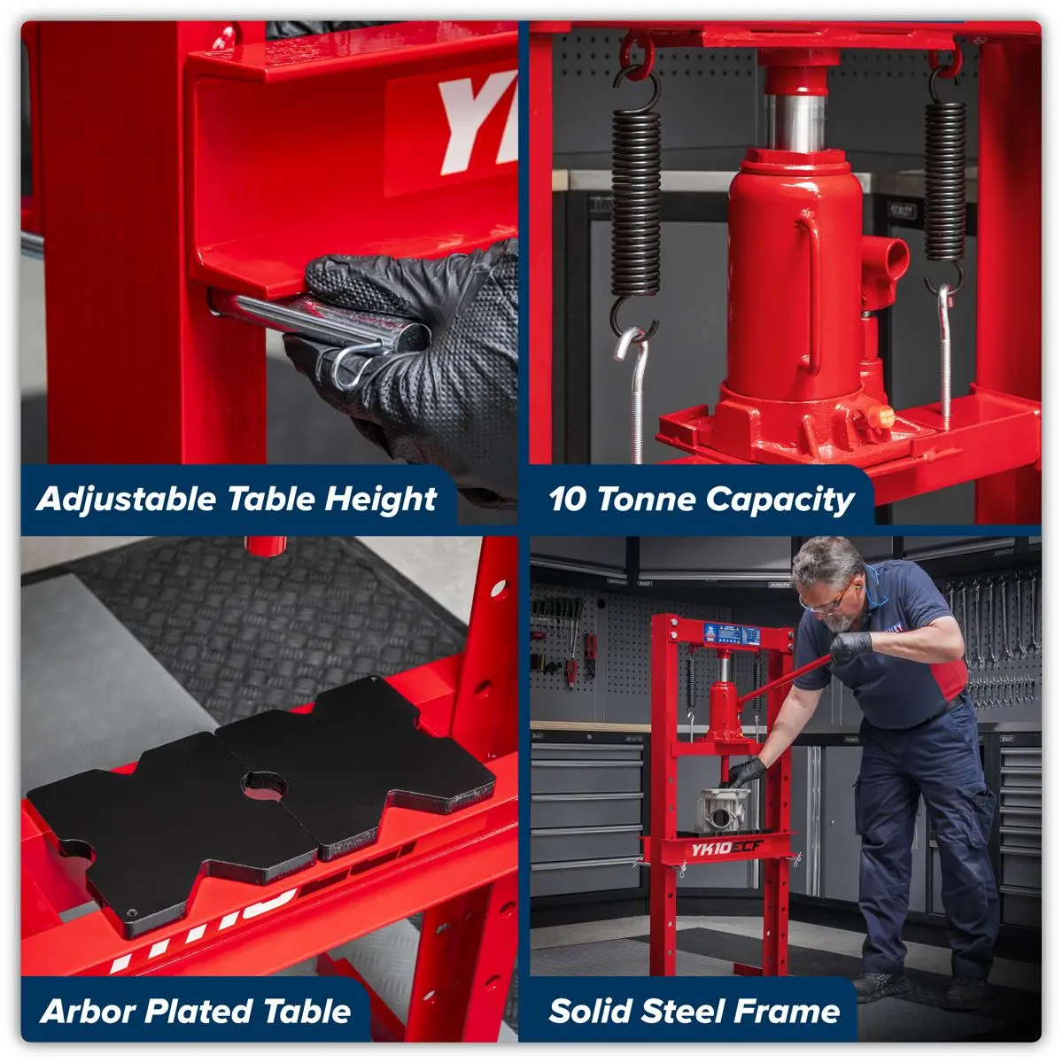 Sealey Hydraulic Floor Type Press 10 Tonne - Image 9