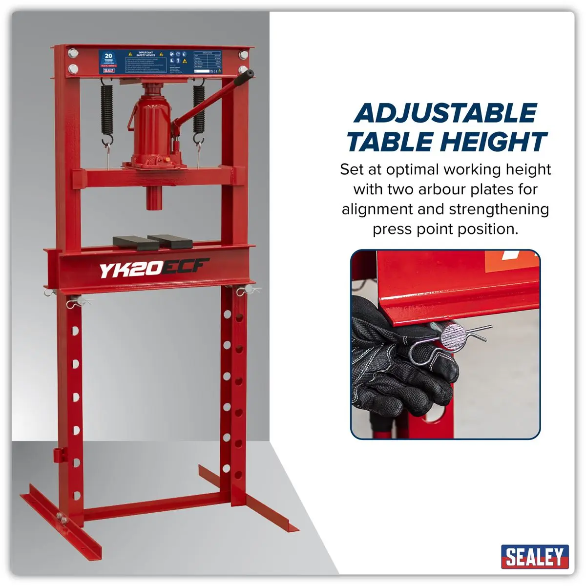 Sealey Hydraulic Floor Type Press 20 Tonne - Image 8