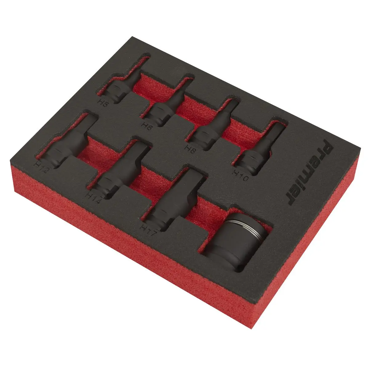 Sealey Impact Hex Socket Bit Set 8 Piece 3/8" Drive 5-17mm in EVA Storage Tray - Image 4