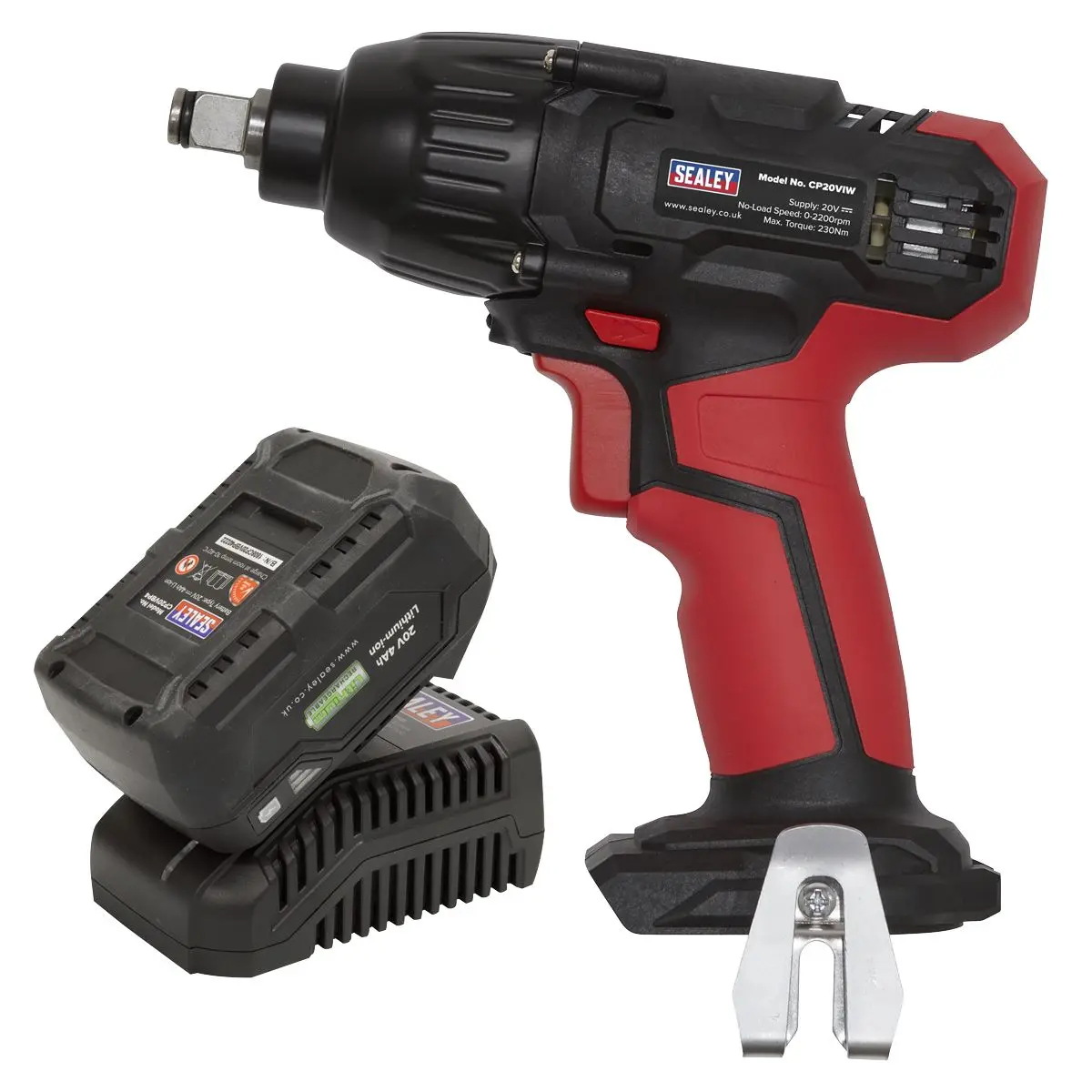 Sealey Impact Wrench Kit 1/2"Sq Drive 230Nm 20V 4Ah SV20 Series - Image 4
