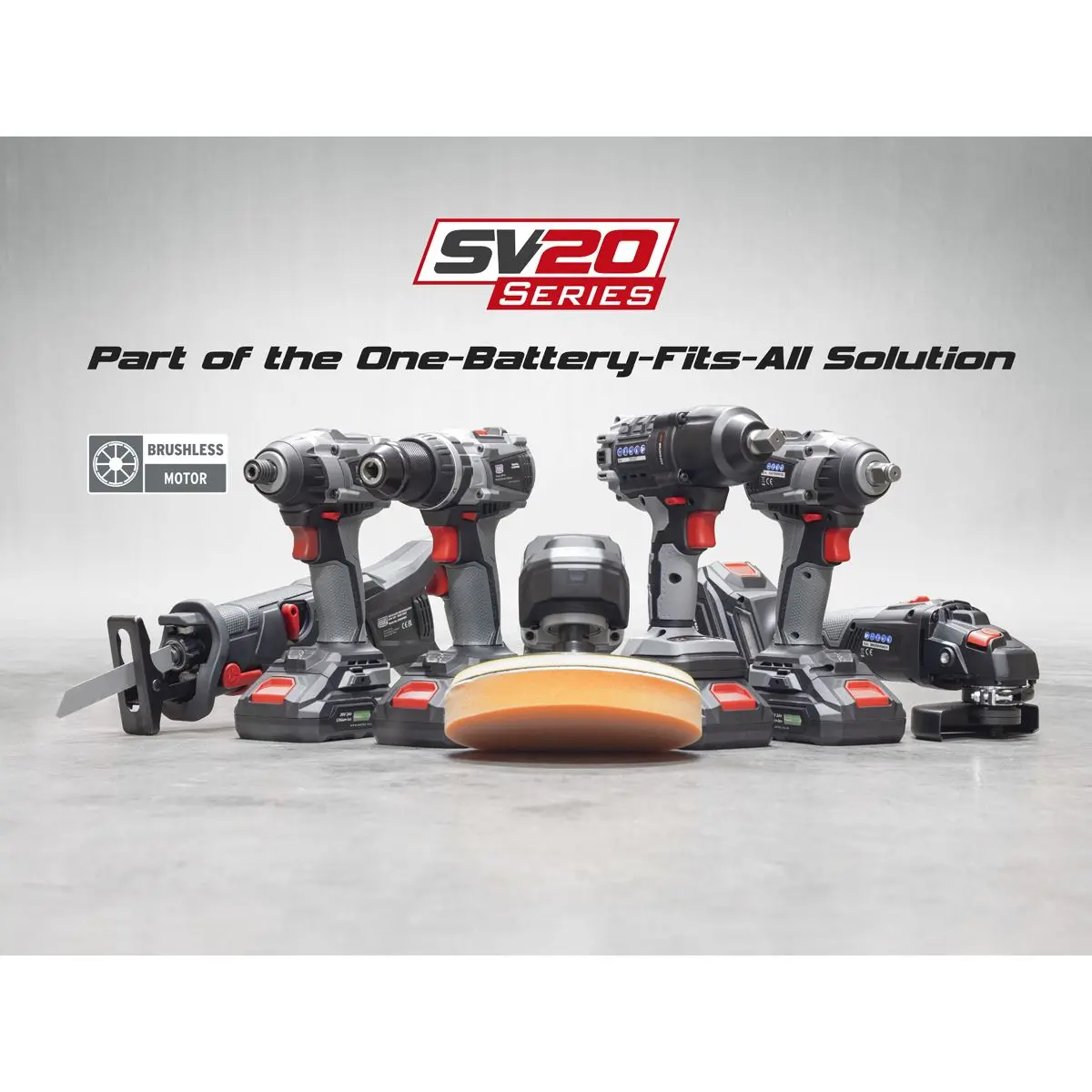 Sealey Premier Brushless Impact Wrench Kit 1/2"Sq Drive 20V 4Ah SV20 Series - 2 Batteries - Image 5
