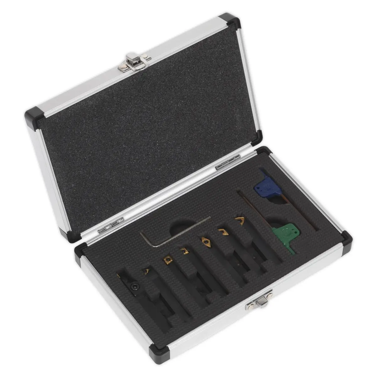 Sealey Indexable 10mm Lathe Turning Tool Set 7pc - Image 2