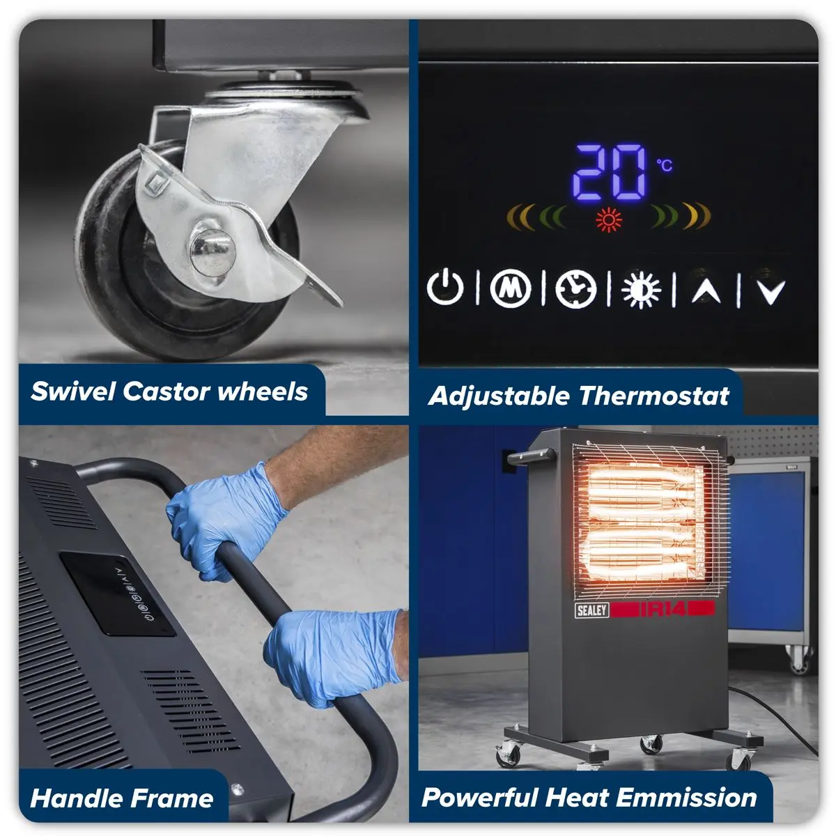 Sealey Infrared Cabinet Heater 1.4/2.8kW 230V - Image 13