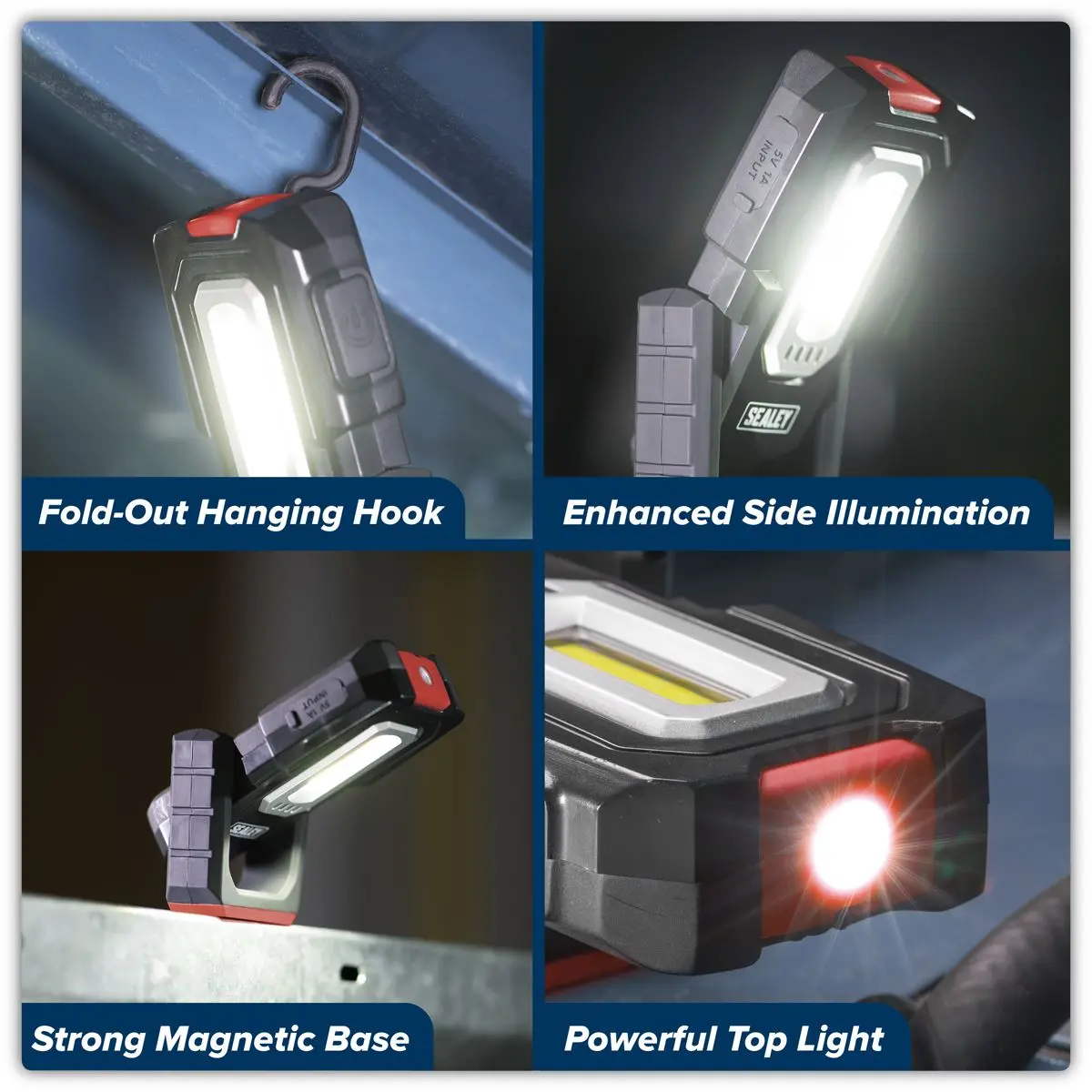 Sealey Inspection Light 3W COB & 1W SMD LED - Wireless Rechargeable - Image 10