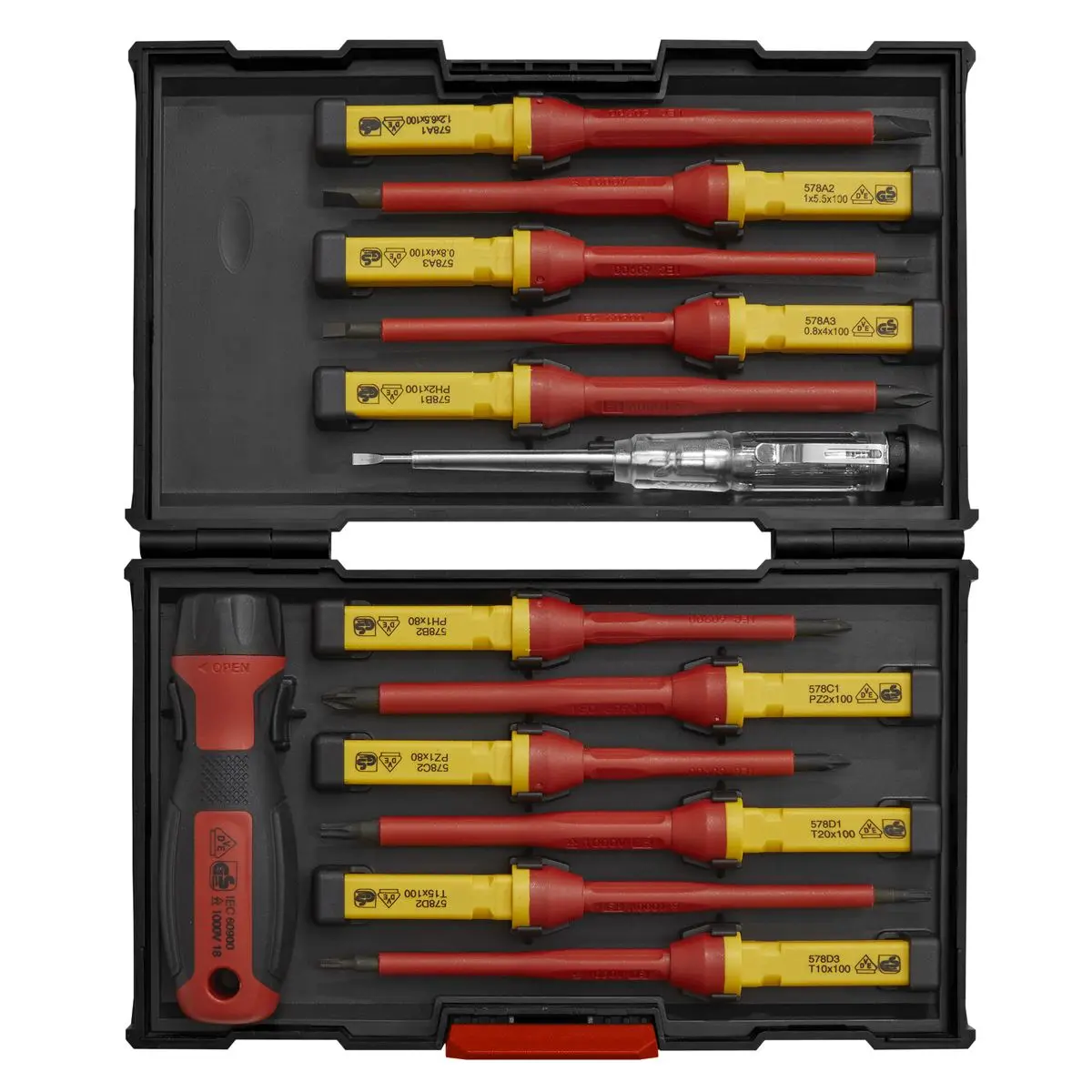 Sealey Premier Screwdriver Set 13pc Interchangeable - VDE Approved - Image 4