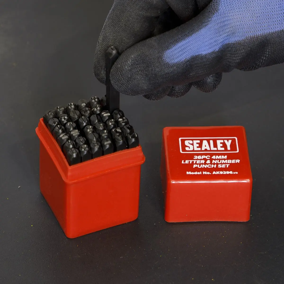 Sealey Letter & Number Punch Set 36pc 4mm - Image 2