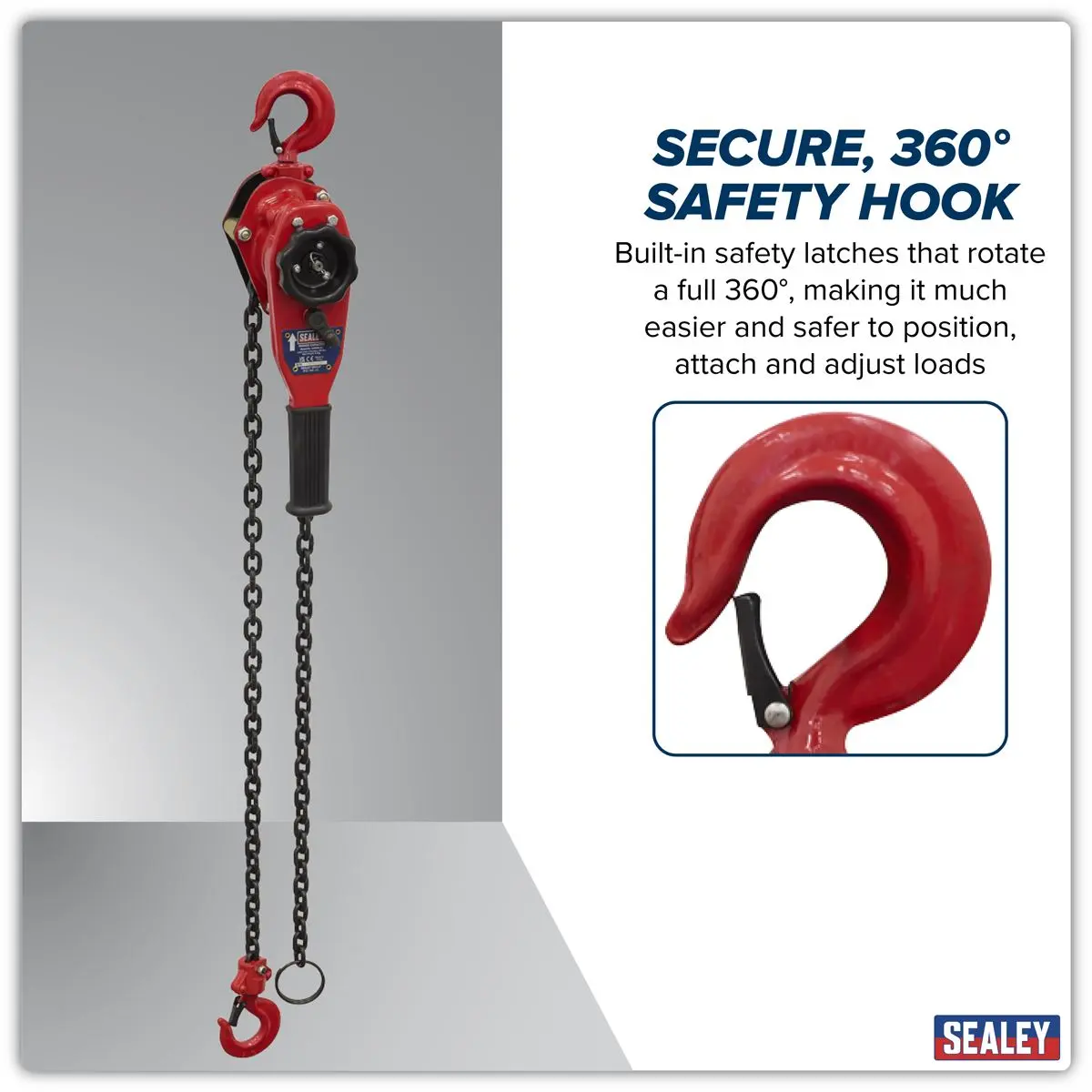 Sealey Lever Hoist Steel 1000kg - Image 3