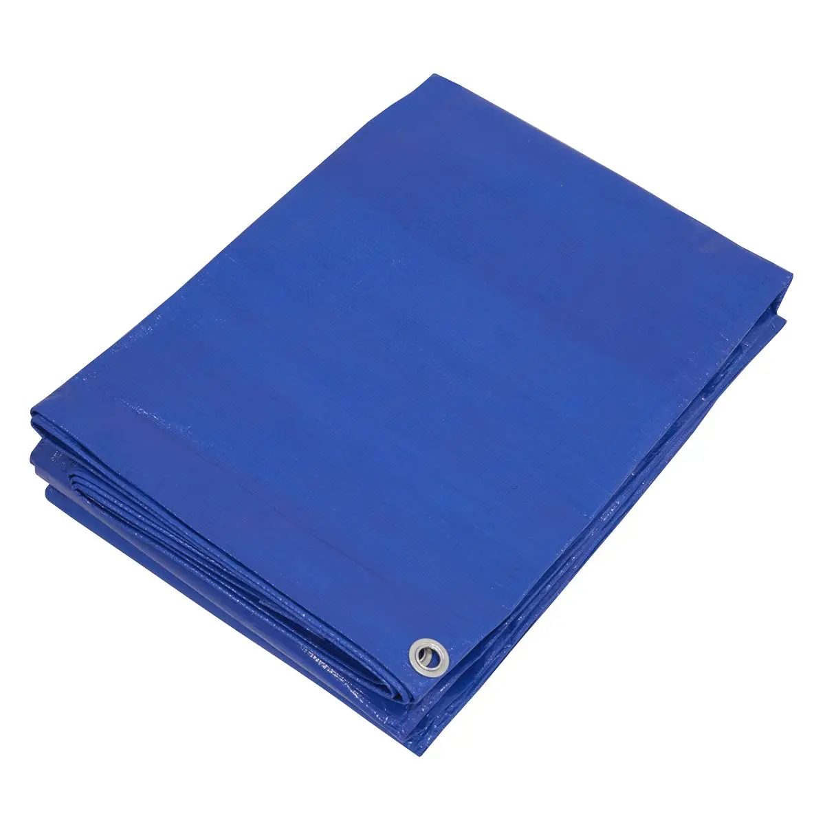 Sealey Lightweight PE Tarpaulin 3.66 x 4.88m - Blue - Image 2