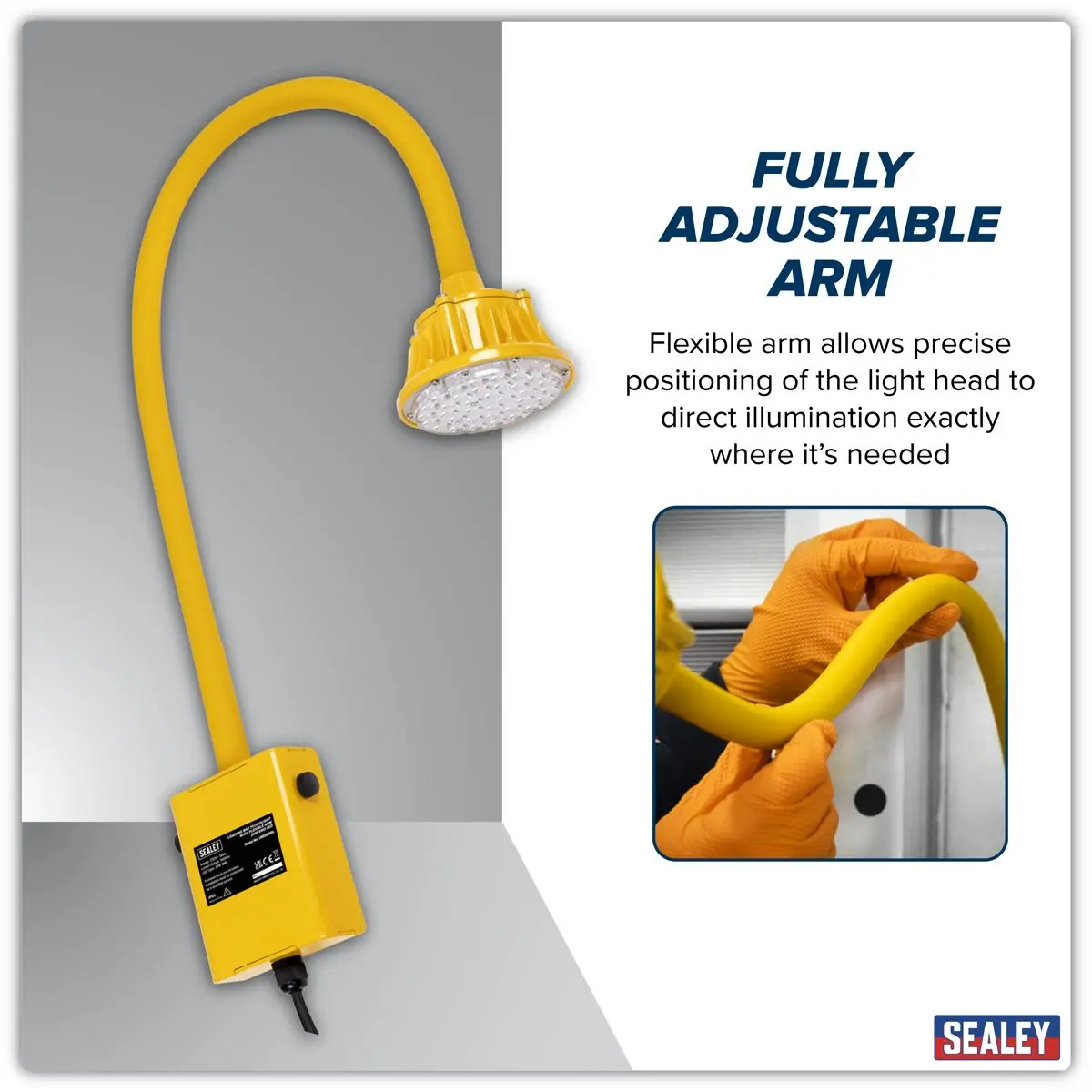 Sealey Loading Bay Floodlight with Flexible Arm 20W SMD LED - Image 10