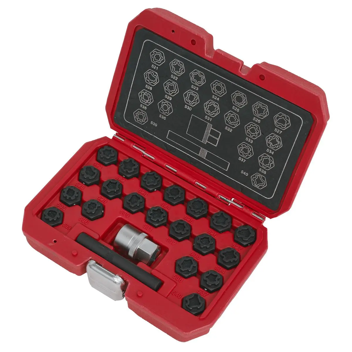 Sealey Locking Wheel Nut Key Set 22pc - VAG - Image 2