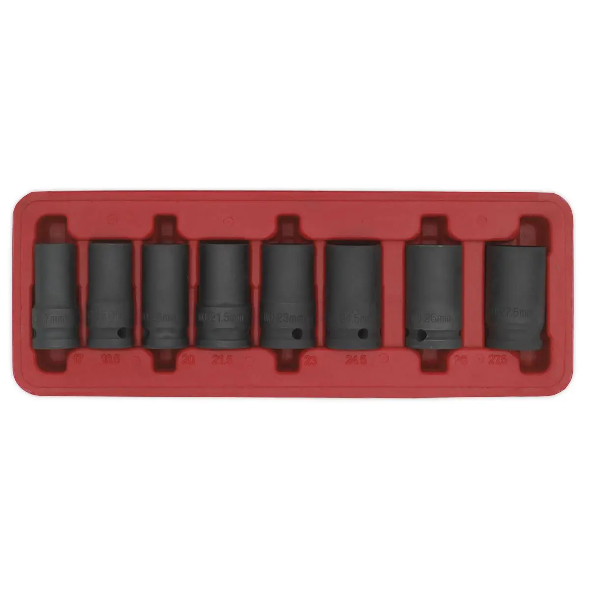 Sealey Locking Wheel Nut Removal Set 8pc 1/2"Sq Drive - Image 3