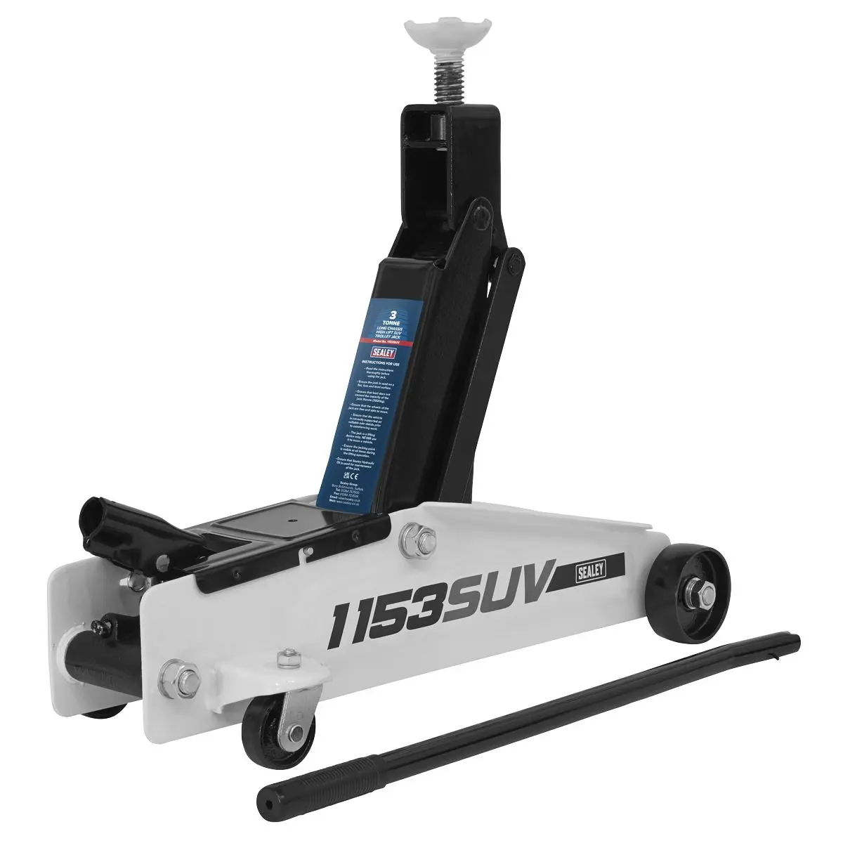 Sealey Long Reach High Lift SUV Trolley Jack 3 Tonne - Image 2