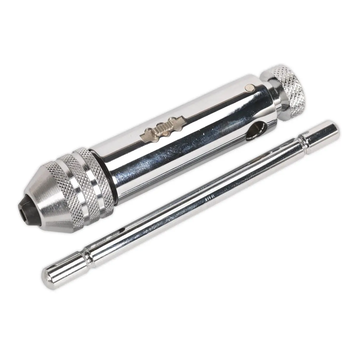 Sealey M5-M12 Ratchet Tap Wrench 105mm Multi Positional Sliding T Bar Engineers - Image 2