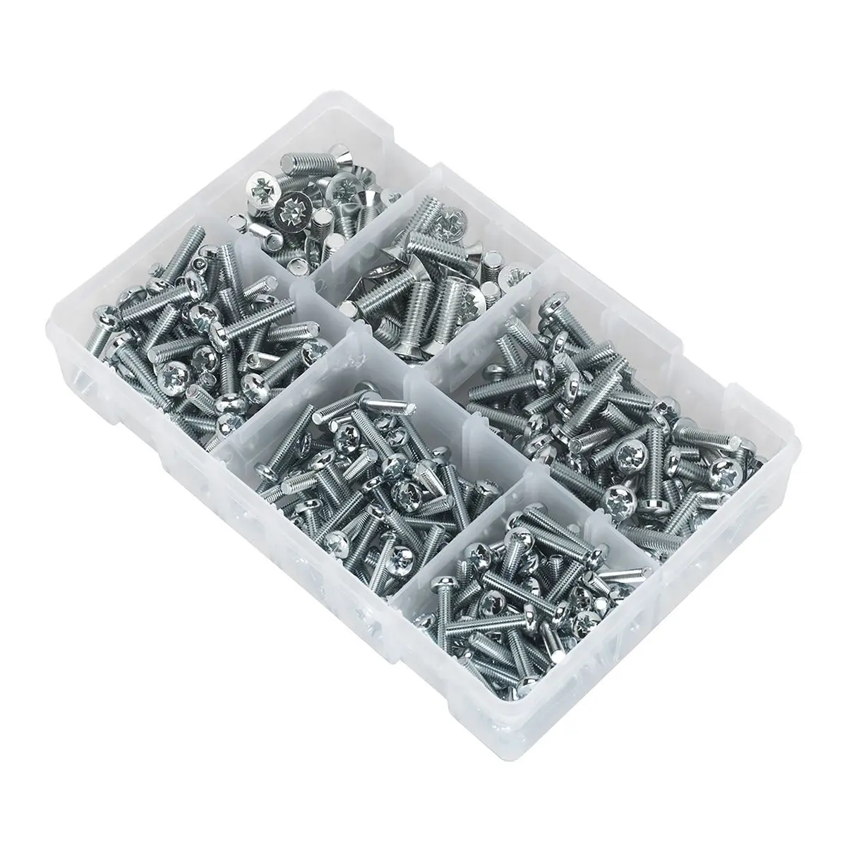 Sealey Countersunk & Pan Head Pozi Machine Screw Assortment M5-M8 264pc - Image 3