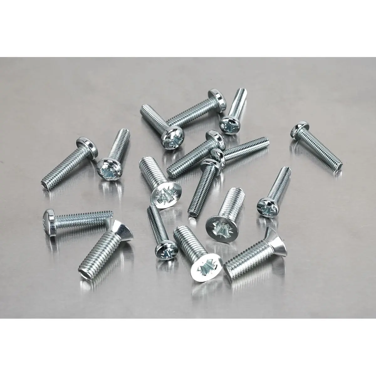 Sealey Countersunk & Pan Head Pozi Machine Screw Assortment M5-M8 264pc - Image 4