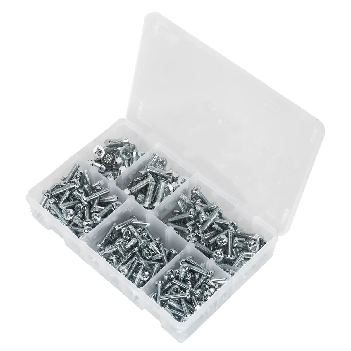 Sealey Countersunk & Pan Head Pozi Machine Screw Assortment M5-M8 264pc - Image 5