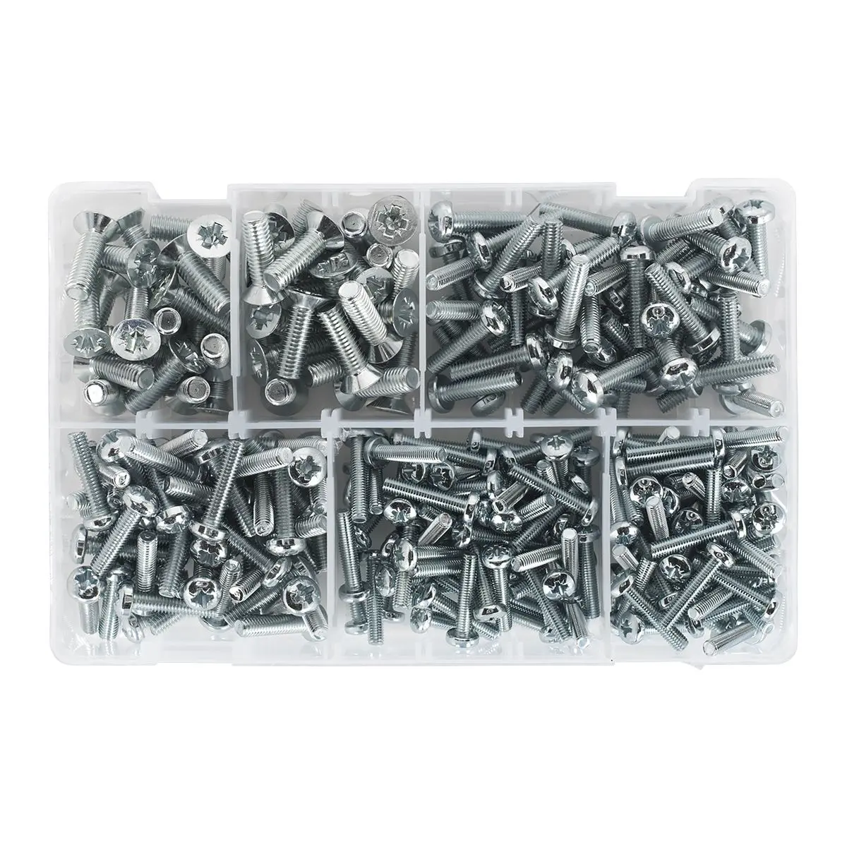 Sealey Countersunk & Pan Head Pozi Machine Screw Assortment M5-M8 264pc - Image 6